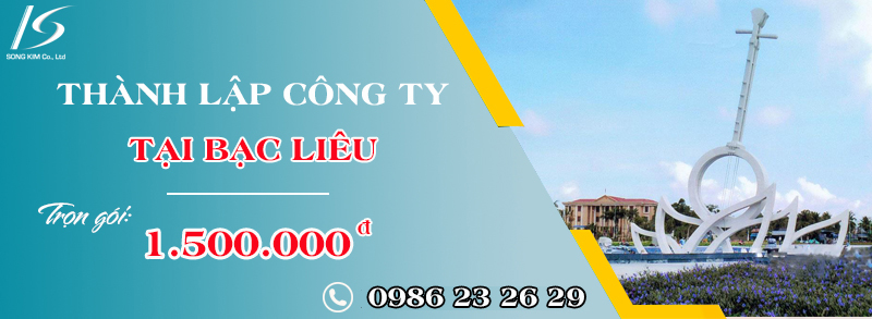 Thành lập công ty tại tỉnh Bạc Liêu