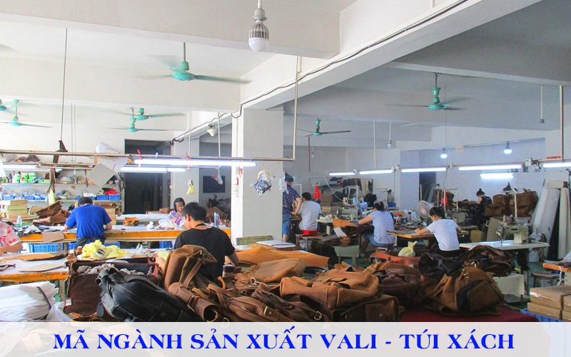 Mã ngành sản xuất vali, túi xách và sản xuất yên đệm
